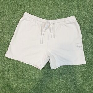 Coach Shorts‎ Womens Large Light Blue Garment Dye Track Drawstring Sweat Cotton